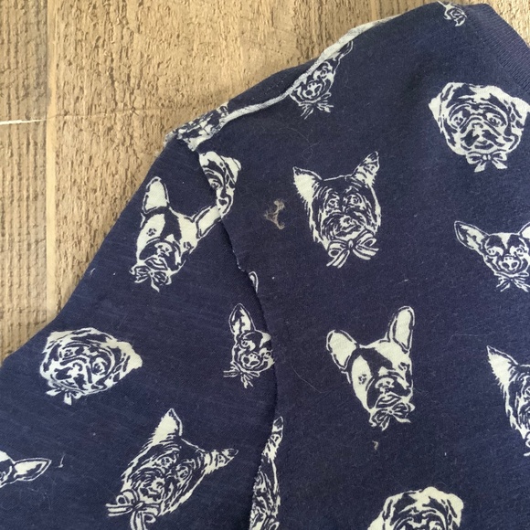 Anthropologie Maeve Caitlin Boxy Fit Dog Print Long Sleeved Cotton T Shirt SZ M - Picture 14 of 14